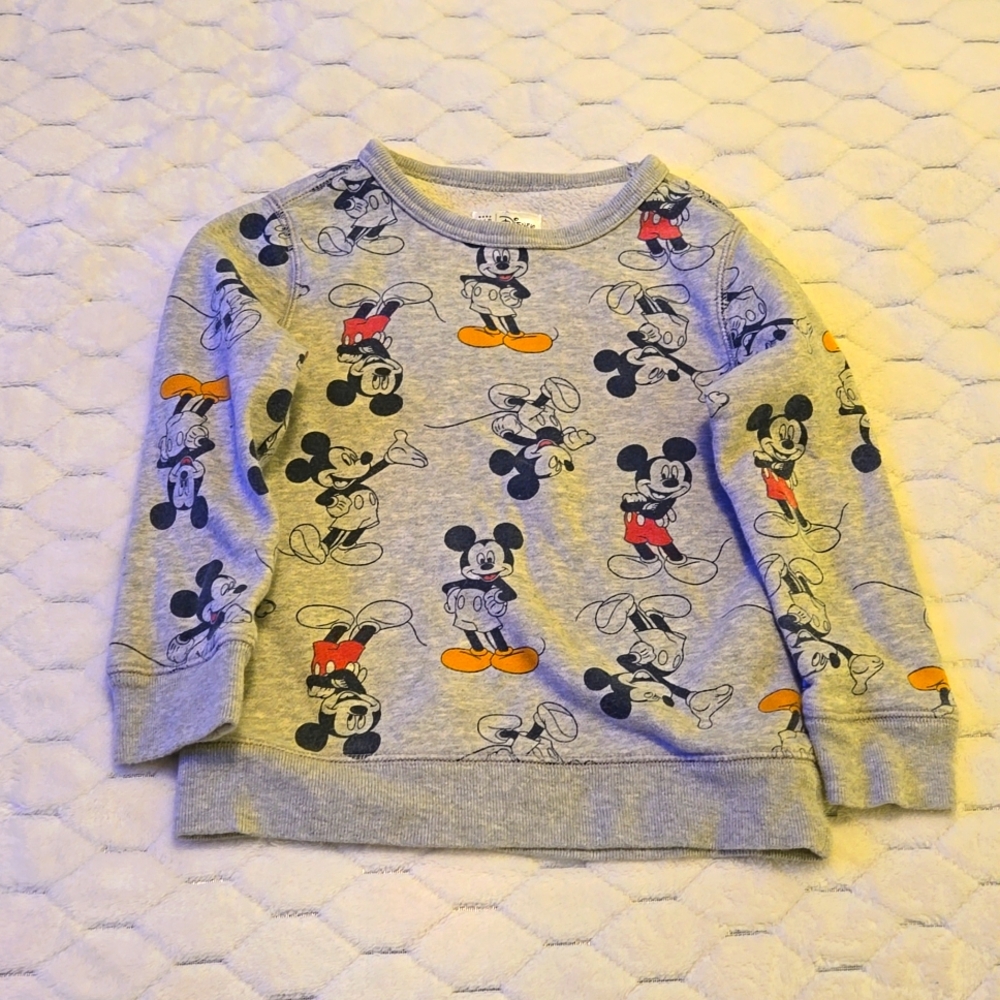 Kids baby GAP Size 4T Mickey Mouse fleece sweatshirt